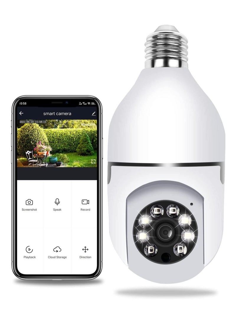 ELTRAZONE - 360 Degree Security Cameras Wireless Outdoor, 2.4GHz & 5G WiFi Light Bulb Camera, 1080p Wireless Cameras for Home Security, Indoor Security Camera System, Motion Detection - Image 1