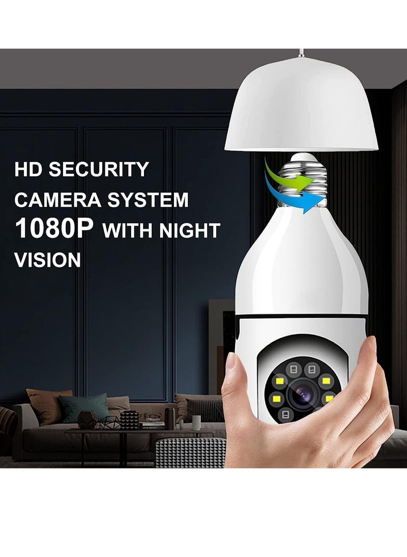 ELTRAZONE - 360 Degree Security Cameras Wireless Outdoor, 2.4GHz & 5G WiFi Light Bulb Camera, 1080p Wireless Cameras for Home Security, Indoor Security Camera System, Motion Detection - Image 1