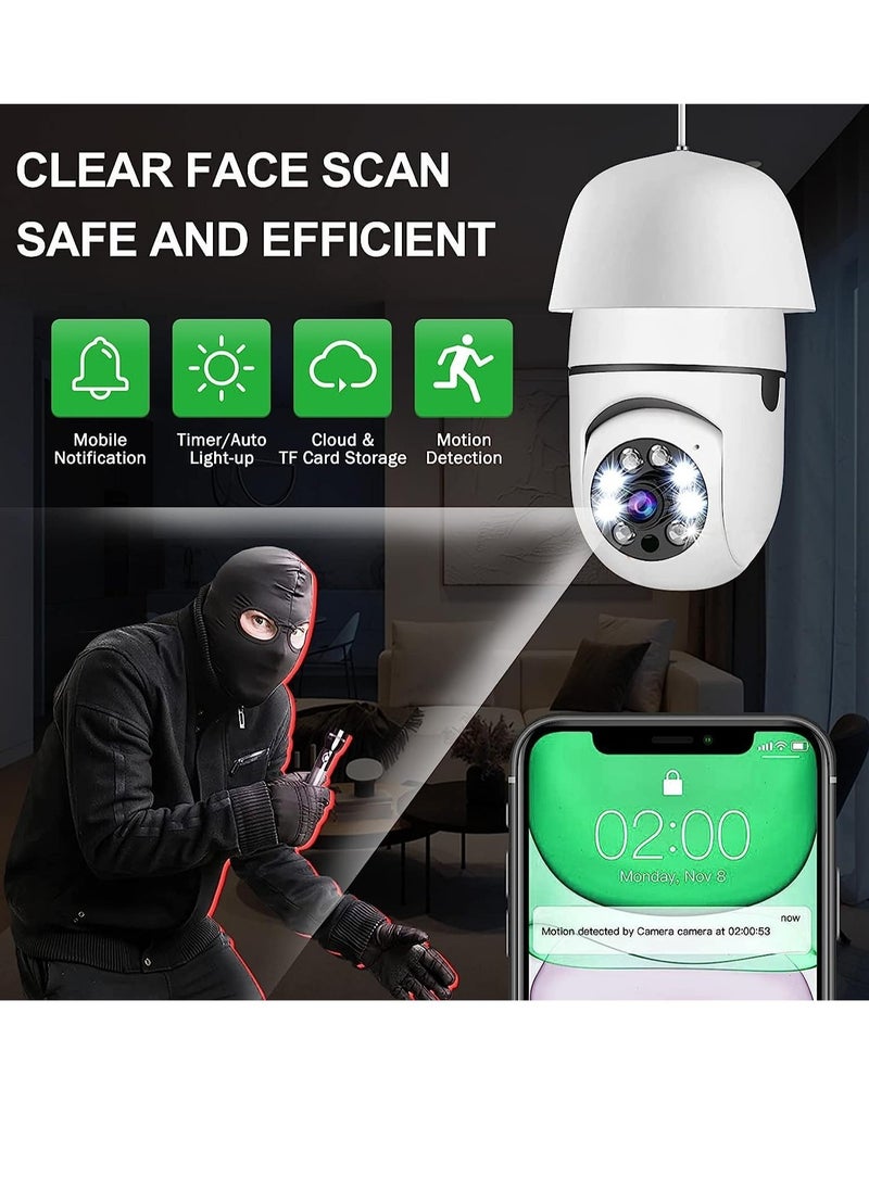 ELTRAZONE - 360 Degree Security Cameras Wireless Outdoor, 2.4GHz & 5G WiFi Light Bulb Camera, 1080p Wireless Cameras for Home Security, Indoor Security Camera System, Motion Detection - Image 1