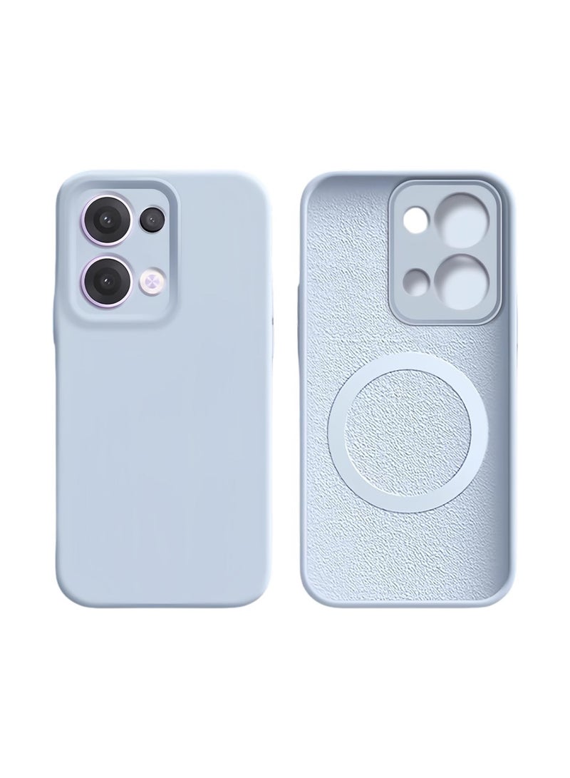Protective Case Compatible Oppo Reno 13 5G, 【Compatible with Mag-Safe】, Ultra-thin Liquid Silicone Soft Rubber Gel, Full Camera Protection, Solid Colour Bumper Edge Easy Protective Cover - Image 1