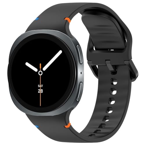 Sankel [3 Pack] Straps Compatible for Samsung Galaxy Watch 8 40mm 44mm/Galaxy Watch 8 Classic 46mm Bands, Soft Silicone Sport Replacement Straps Wristband for Women Men (Black+Light Gray+Official Blue) - Image 5