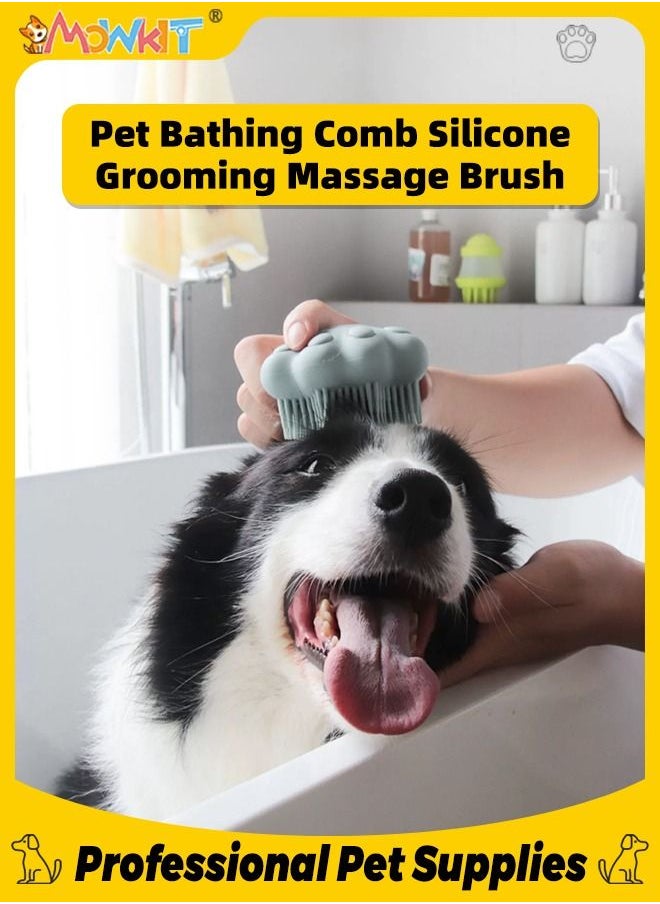 Pet Bath Brush Comb Silicone Rubber Grooming Massage Brush for Emotional Soothing and Lint Remove Cat Paw Shaped Shampoo Dispenser for Cats and Dogs - pzsku/Z17D9E442435AE70EB2F3Z/45/_/1687338756/9a143293-158b-40f8-9f85-dfd0e1e21916