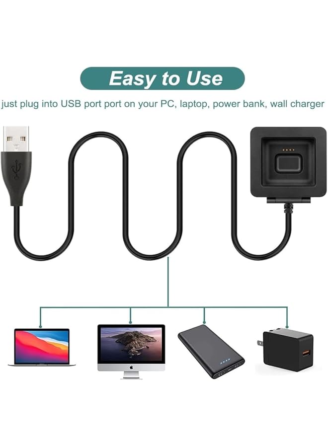 erorex Replacement Usb Charging Cable Charger 100Cm For Fitbit Blaze  - Image 3