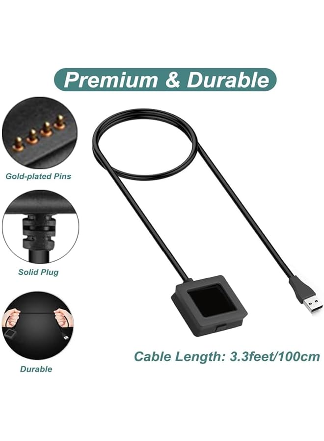 erorex Replacement Usb Charging Cable Charger 100Cm For Fitbit Blaze  - Image 2