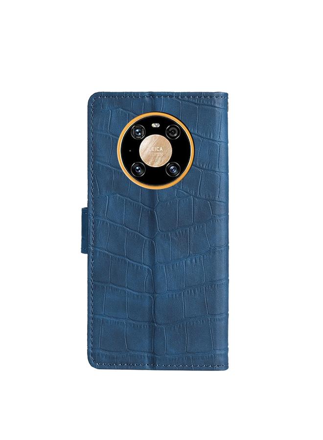 اس-توب جراب لهاتف Huawei Mate 40 Pro مصنوع من جلد البولي يوريثان بملمس جلد التمساح مع مشبك مغناطيسي وغطاء قابل للطي أفقيًا مع حامل وفتحات للبطاقات ومحفظة - Image 3