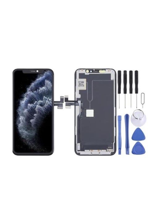 RYN® For Compatible IPhone 11 PRO LCD Screen Replacement Display Assembly, Black, With repair tool kit and Screen Protector. Compatible with Model A2160, A2217, A2215