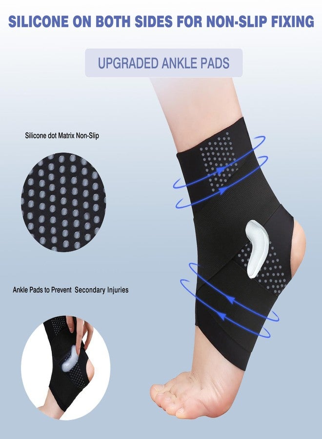 meeggrace Upgraded Ankle Brace, Ankle Sprain, Tendonitis and Arthritis Foot Brace, Adjustable Breathable Compression Ankle Brace, Ankle Support Stabilizer Wrap (Men's 5-7/Women's 6-8) - Image 2