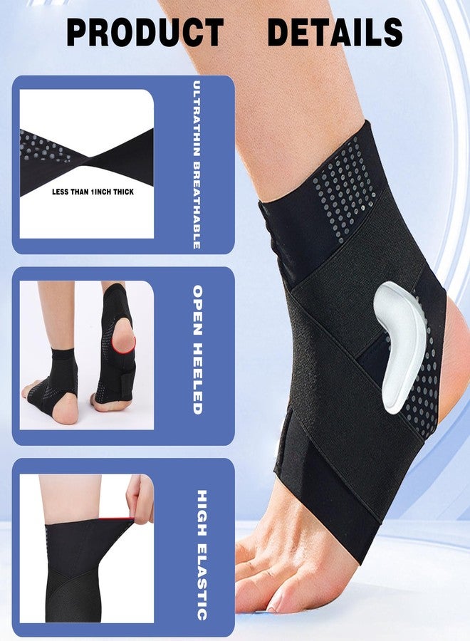 meeggrace Upgraded Ankle Brace, Ankle Sprain, Tendonitis and Arthritis Foot Brace, Adjustable Breathable Compression Ankle Brace, Ankle Support Stabilizer Wrap (Men's 5-7/Women's 6-8) - Image 3