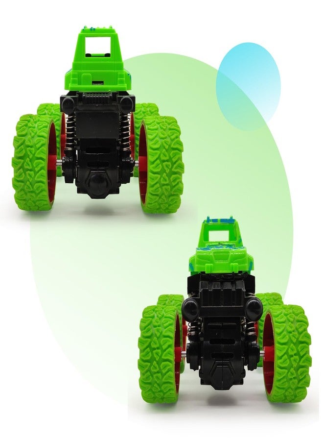 NHR 4WD 360 Degree Mini Monster Trucks Friction Powered Cars for Kids Big Rubber Tires Baby Boys Super Cars Blaze Truck for Kids Gifts Toys (assorted, Pack of: 1) - Image 5