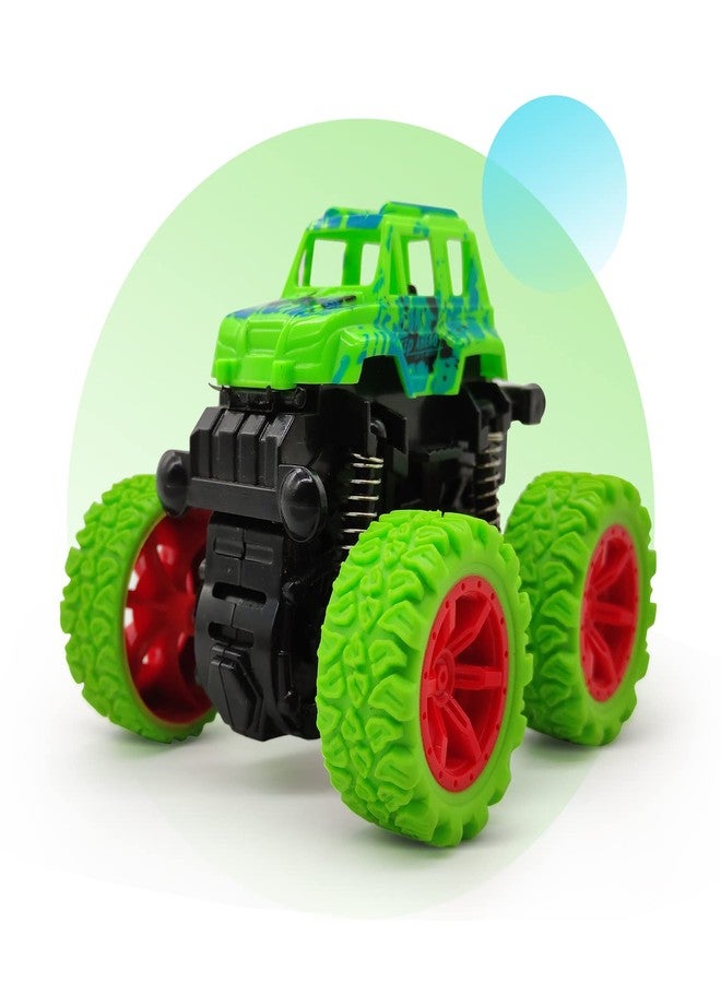 NHR 4WD 360 Degree Mini Monster Trucks Friction Powered Cars for Kids Big Rubber Tires Baby Boys Super Cars Blaze Truck for Kids Gifts Toys (assorted, Pack of: 1) - Image 2