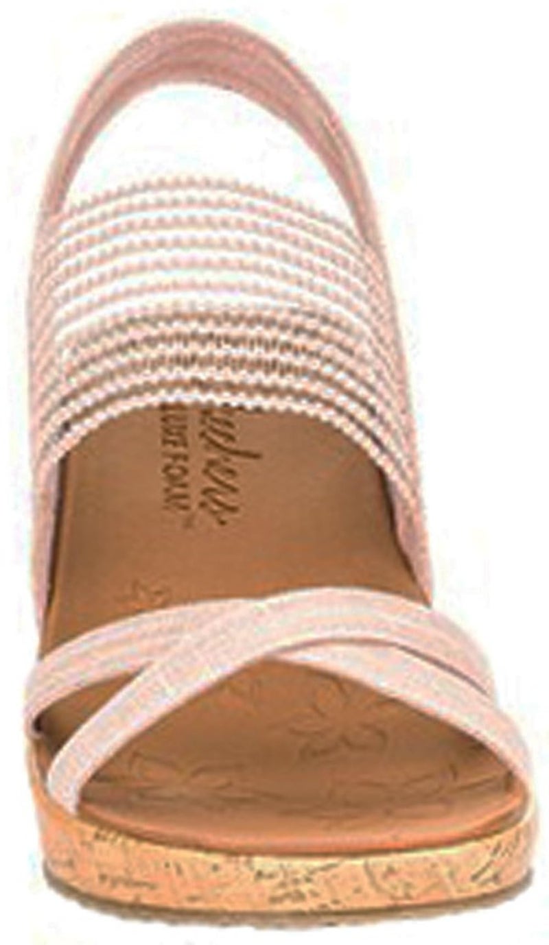 Skechers Cali Womens Beverlee-High Tea Wedge Sandal,pink,10 M US - Image 2
