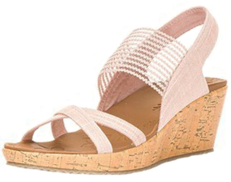 Skechers Cali Womens Beverlee-High Tea Wedge Sandal,pink,10 M US - Image 1
