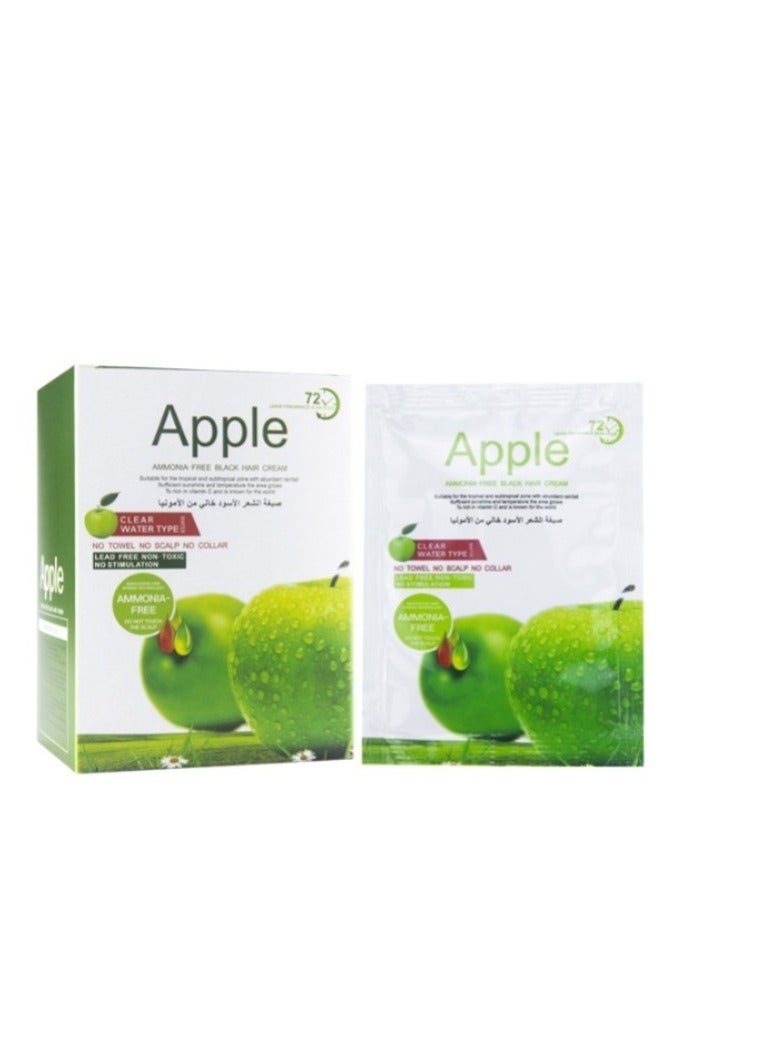 Apple 72hr Apple Ammonia Free Dye Shampoo Brown Color Sachet Pack of 30ml x 10 - Image 2