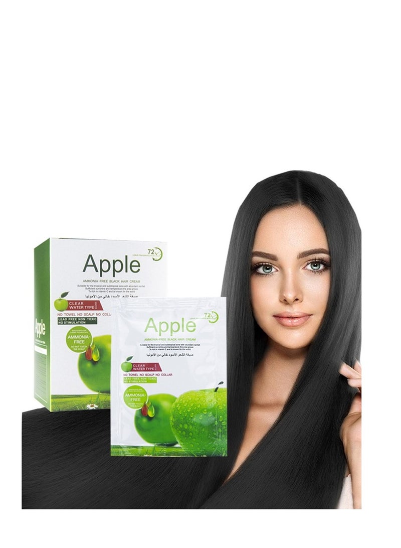 Apple 72hr Apple Ammonia Free Dye Shampoo Brown Color Sachet Pack of 30ml x 10 - Image 3