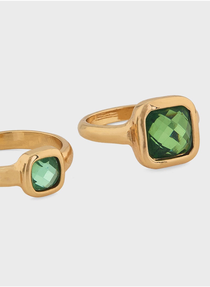 ELLA 2 Pack Mix Stone Ring  - Image 2