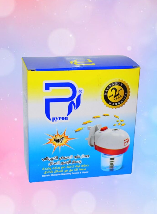 PYRON 13 Pieces Electric mosquito killer device with free 360 hour refill liquid 1 bottle of 45 ml with a floral fragrance - Image 3