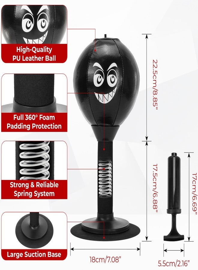 KH866 Desktop Punching Bag, Small Relaxing Rage Punch Bag for Stress Relief, Upgraded Strong Suction Cup and All-Around Foam Spring, Portable Tabletop Boxing Ball for Adults, Youth, Office, Home, Friends - Image 2