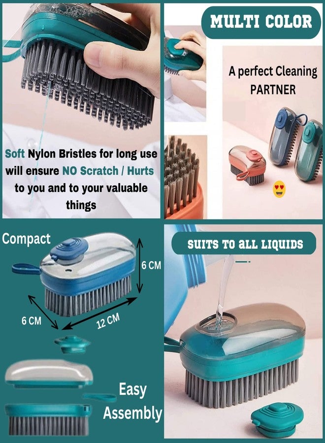 GUJISH Cloth Sink Washing Brush with Hook | Gentle Effective Brush for Cleaning Delicate Fabrics | Perfect Stain Remover with Detergent Saving | Easy to Use and Durable | Multicolor - Image 4