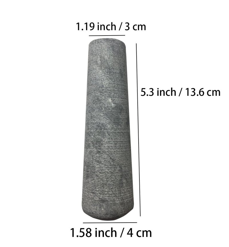 Yepmlrt Granite Replacement Pestle,Only Pestle [Mortar is not Included] Dark Gray Unpolished - Image 2