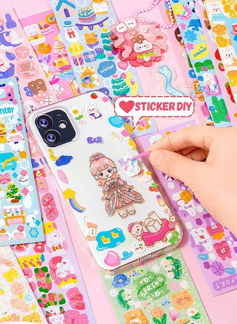 Cute Cartoon Pattern Stickers (Random Design)- Waterproof Material, With Cutting Line, No Need To Cut Manually, Stickers For Kids Above 3 Years Old (80 Sheets) - Image 5