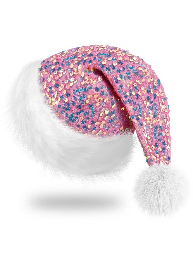 BleSky BleSky Sequin Santa Hat for Adults, Bling Christmas Santa Hat Party Hat for New Year Xmas Festival Party - Image 1