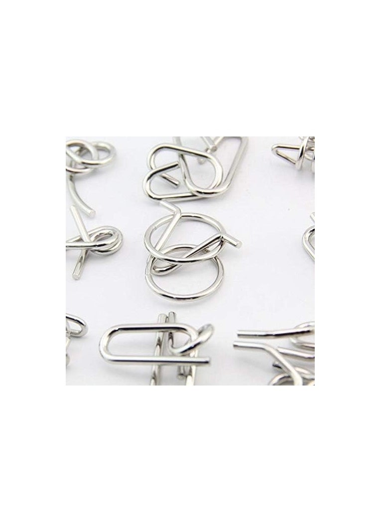 Dubkart - Metal Wire Puzzle Game Set  IQ Test (16 Pieces) - Image 1