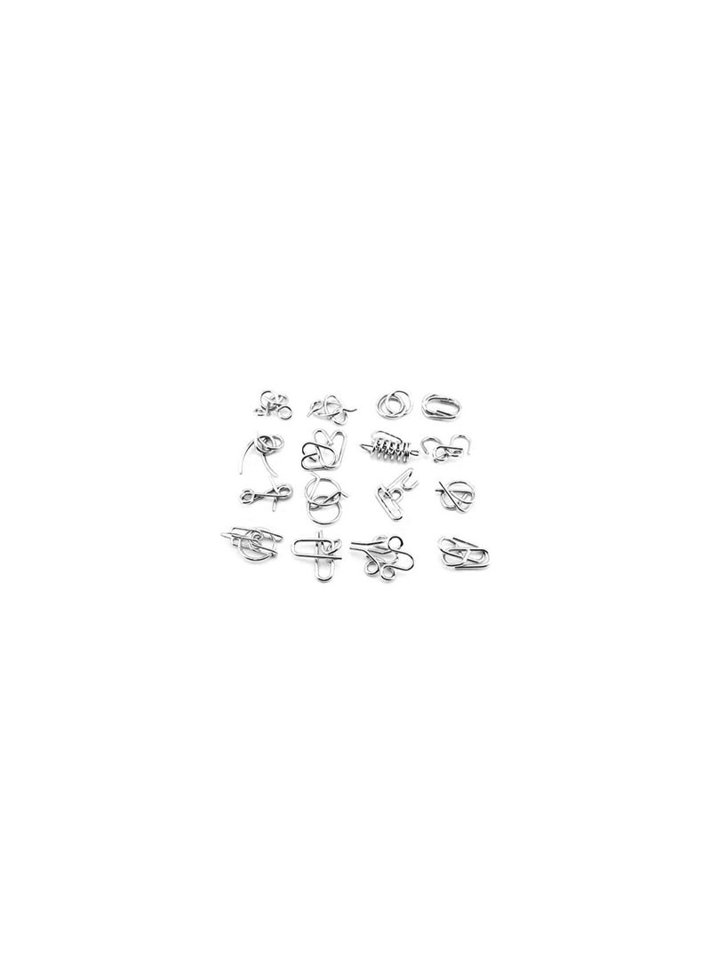Dubkart - Metal Wire Puzzle Game Set  IQ Test (16 Pieces) - Image 1