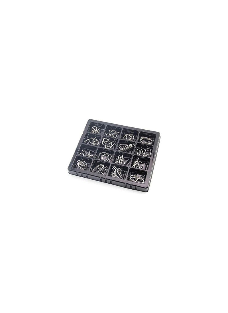 Dubkart - Metal Wire Puzzle Game Set  IQ Test (16 Pieces) - Image 1