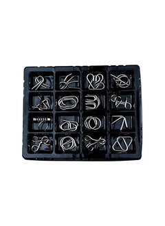 Dubkart Metal Wire Puzzle Game Set  IQ Test (16 Pieces)  - Image 1