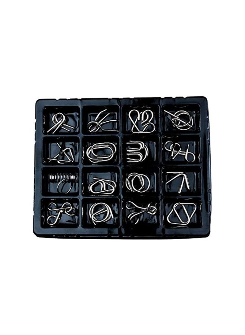 Dubkart - Metal Wire Puzzle Game Set  IQ Test (16 Pieces) - Image 1