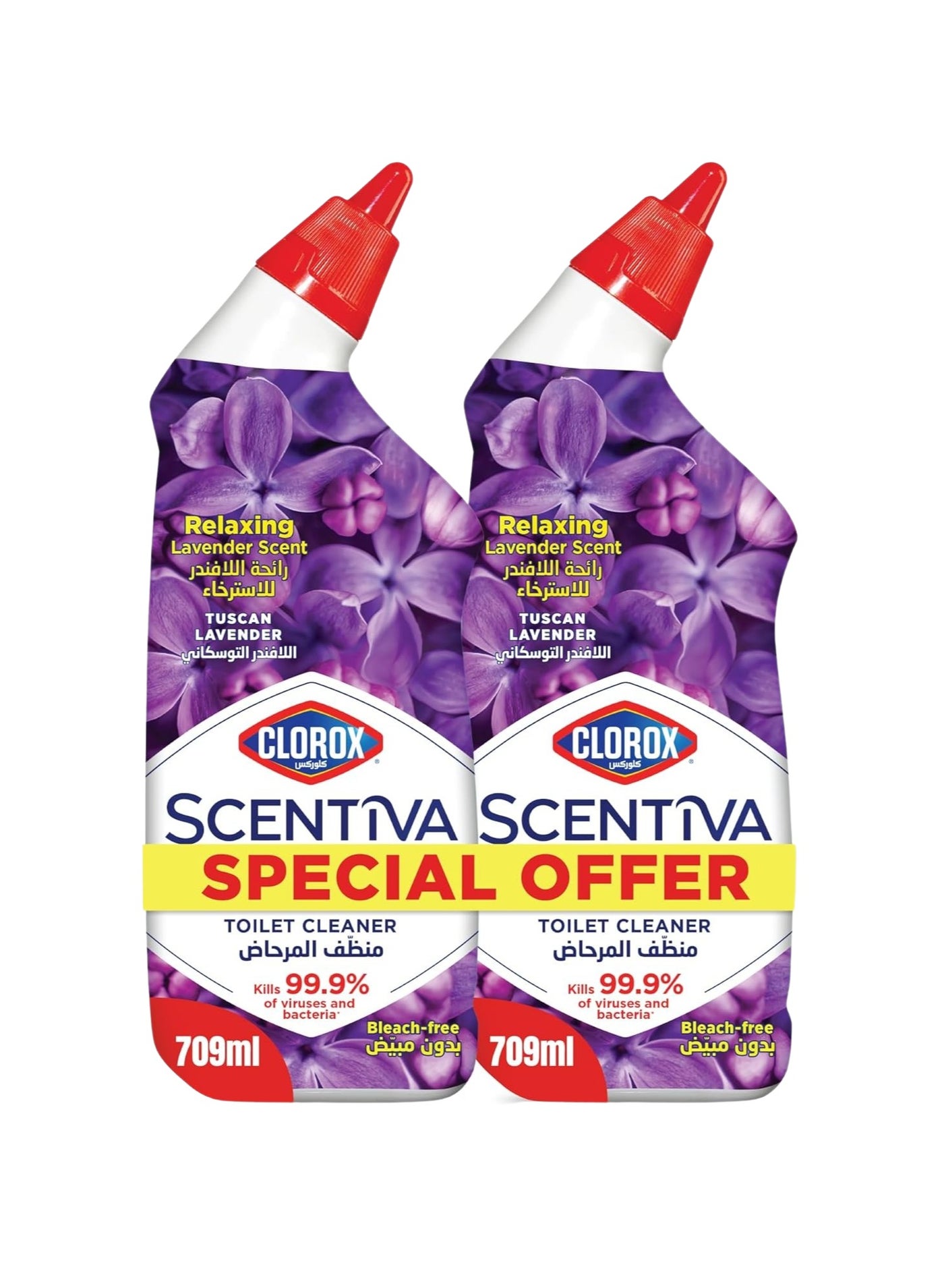 Clorox Scentiva Toilet Cleaner Tuscan Lavender, 709ml Pack of 2
