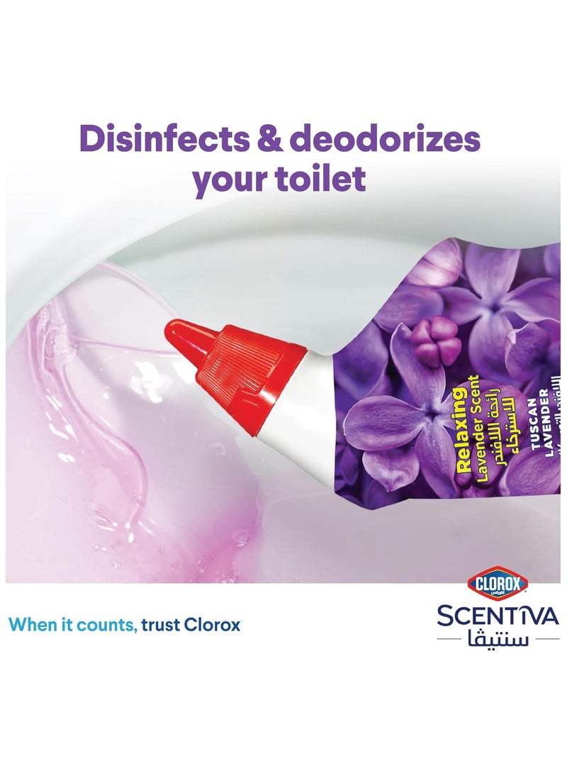 Clorox Scentiva Toilet Cleaner Tuscan Lavender Bleach Free 2 x 709ml  - Image 3