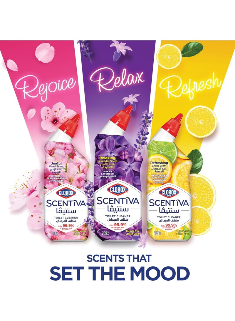 Clorox Scentiva Toilet Cleaner Tuscan Lavender Bleach Free 2 x 709ml  - Image 5