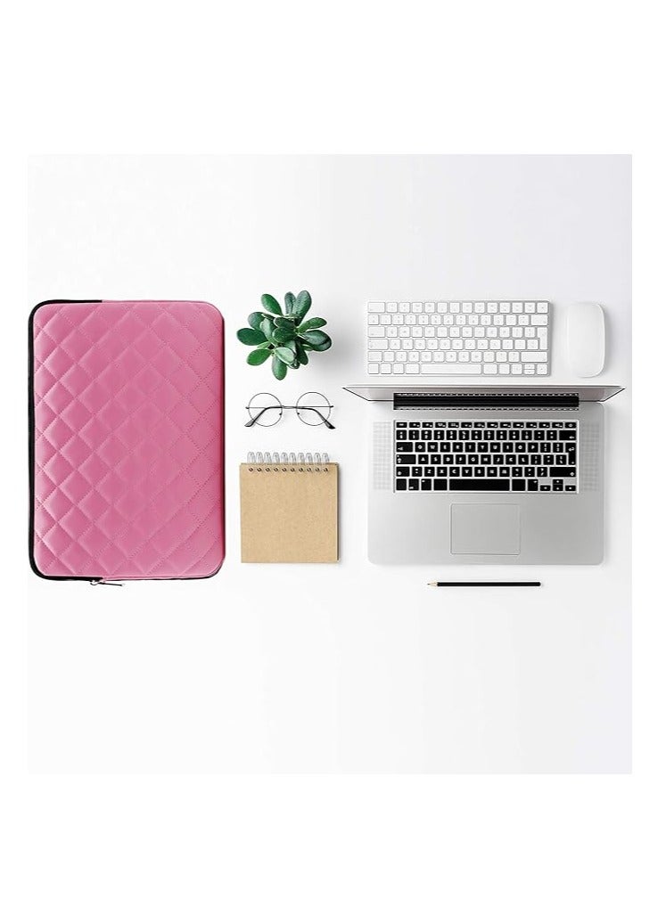 حافظة لاب توب 15.6 انش  حافظة واقية ناعمة بسوستة متوافقة مع نوت بوك 15.6 انش كمبيوتر الترا بوك كروم بوك (فوشيا) - Image 2