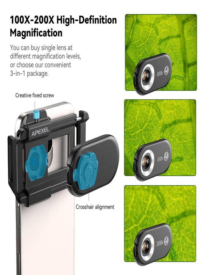 APEXEL 200X Portable Pocket Microscope, Advanced for Stamp & PCB Inspection - Image 4