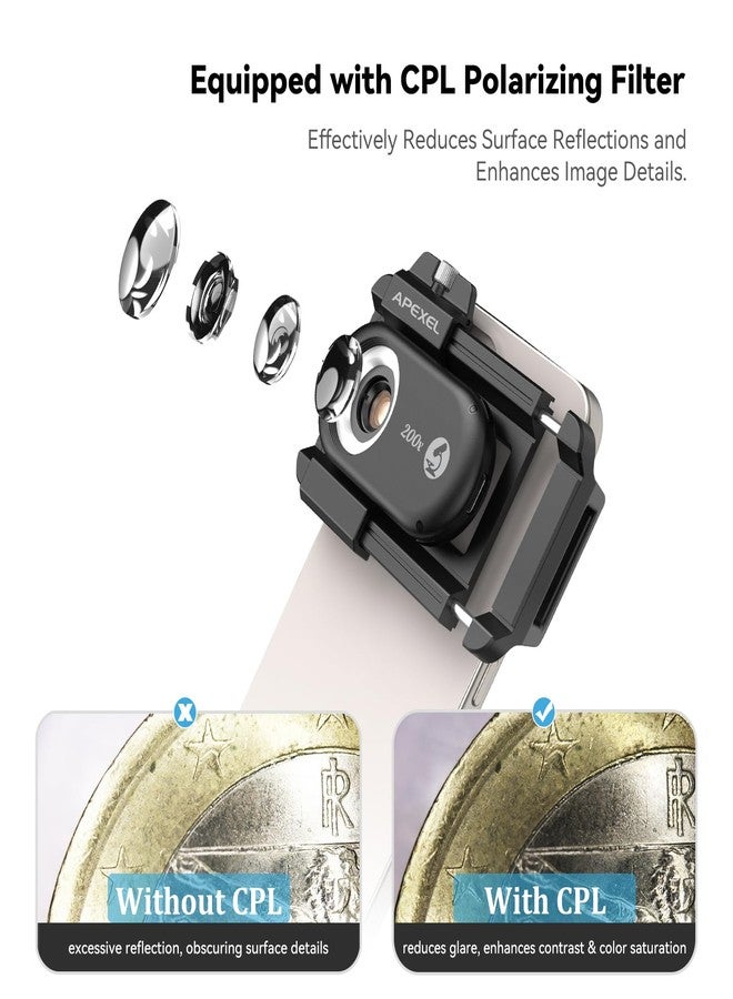 APEXEL 200X Portable Pocket Microscope, Advanced for Stamp & PCB Inspection - Image 5