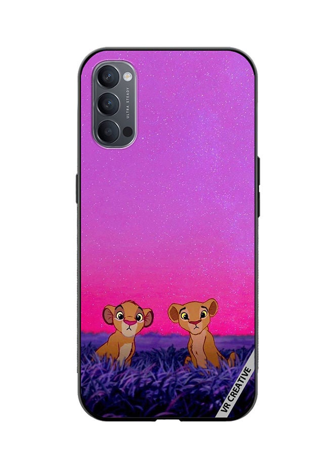 VR CREATIVE Protective Case Cover For Oppo Reno4 Pro 5G Lion King Design Multicolour - Image 1