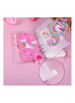 KASTWAVE Unicorn Notebook Set, Diary for School Girls Kids Notepads Stationery Set, Unicorn Notebook, Stickers, Bookmark, Ruler and Pen, Birthday Gifts for Girls Age 4 5 6 7 8 9 10 11 Years Old  - Image 5