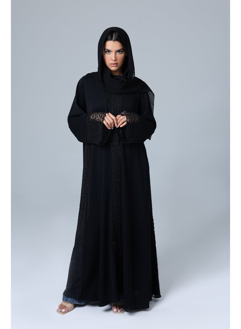 اكسا عباية تصميم لاسيه كرستال - Image 1