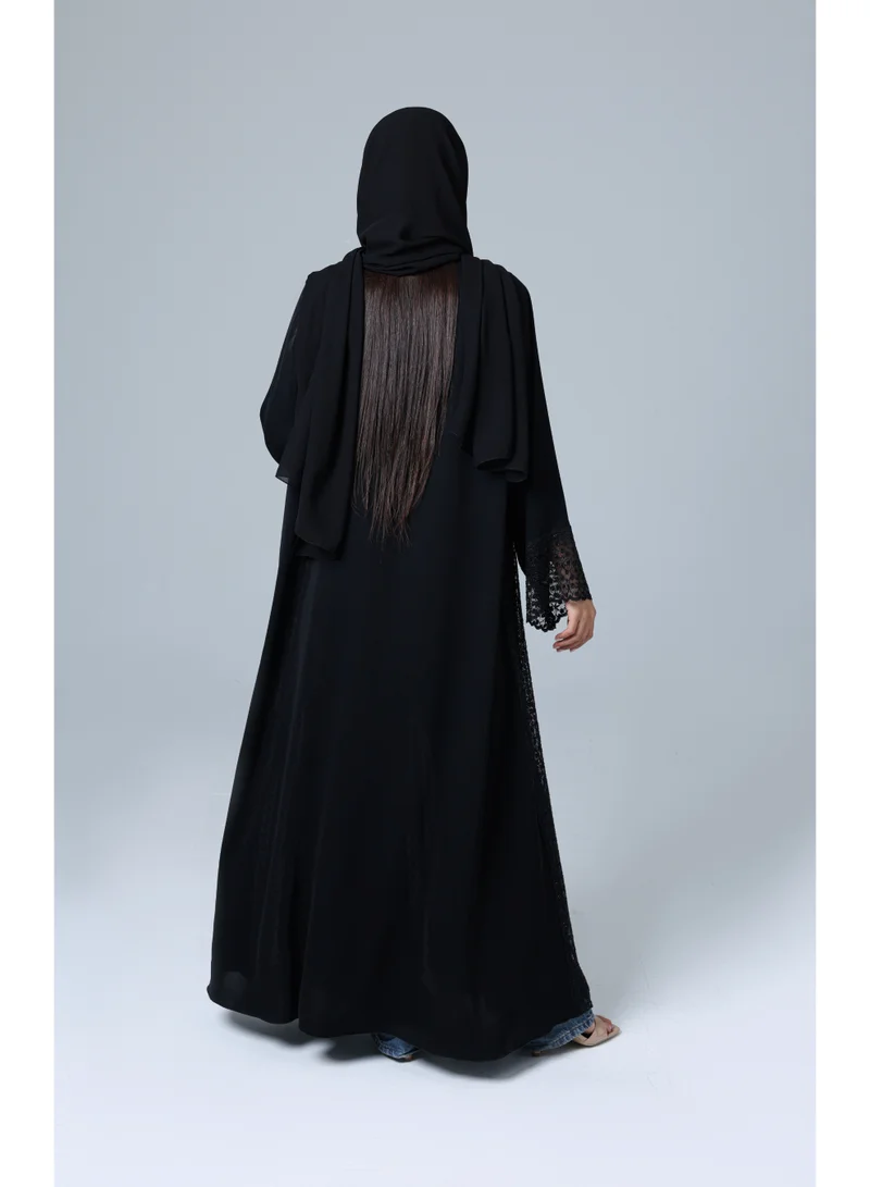 Ikkxa  Crystal Lace Design Abaya for Women | Best Price UAE