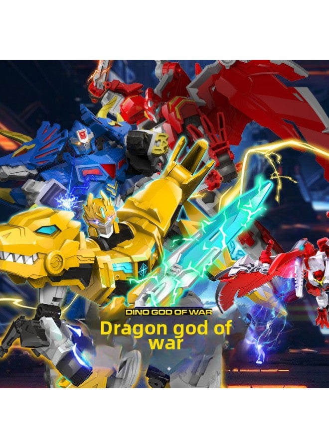 Haolong Warlord Deformation Robot Diamond Model Hand-made Mecha Jurassic Dinosaur Children Boy Toy Wholesale-Color:【6106-1 Luxury Car God Of War】 Shengguang Fengyun White - Image 3
