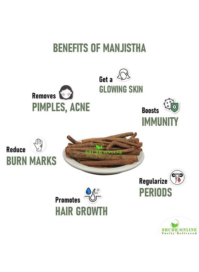 Shudh Online Manjistha Powder, Majith Organic Root Powder (100 Grams), Indian Madder (Eating, Skin whitening, Face, Hair), Manjishtha, Manjishta, Manjishta, Manjista - Image 4