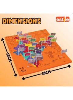 Estilo Estilo Indian States and Capitals Geography for Kids, Learning & Educational Toy | Puzzles for Kids Ages 4-8 | India Map Puzzle for Kids, Preschool Toys Boys & Girls Ages 5+ Jigsaw Puzzle  - Image 3