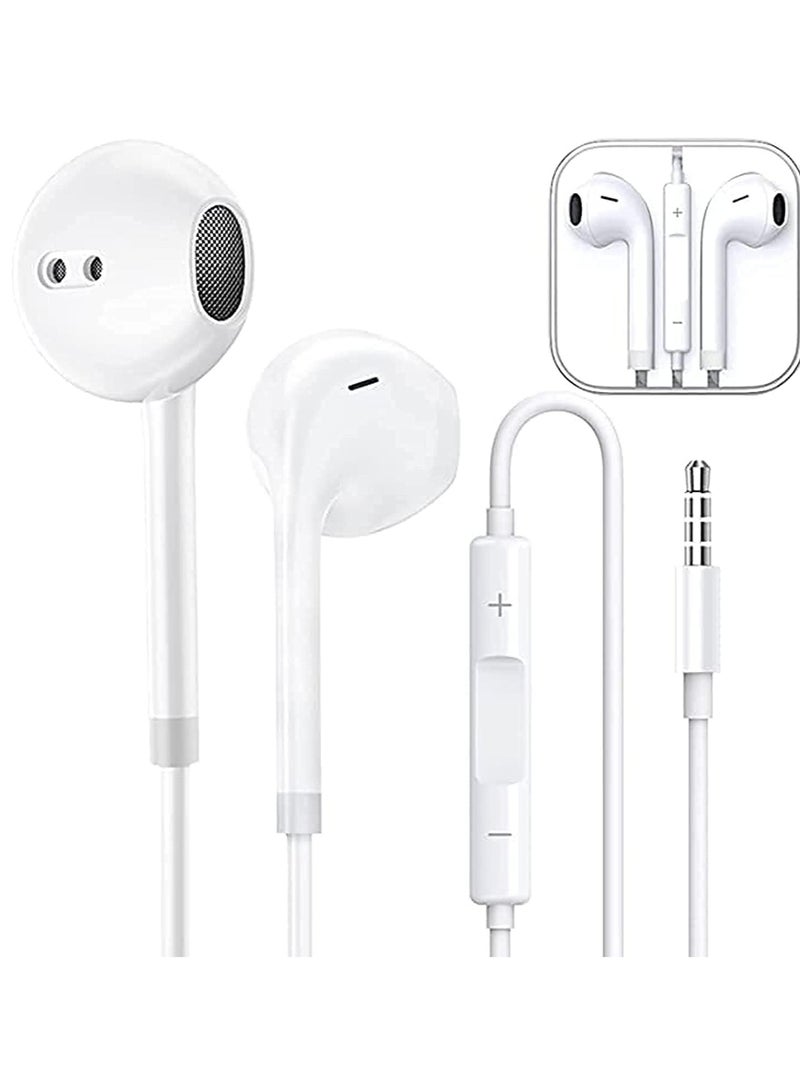 erorex 3Piecs Earphones With Mic In Ear Headphones Universal 3.5Mm Original Clear Sound For Iphone Ipad For Samsung Galaxy Huawei With Built In Earphones Button Controllers  - Image 1
