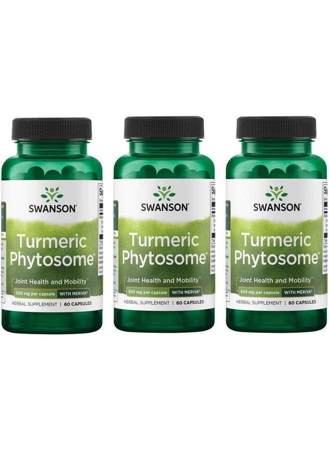 Swanson Turmeric Phytosome with Meriva 500 Milligrams 60 Capsules (3 Pack)