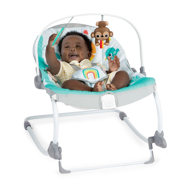Bright Starts Wild Vibes Infant to Toddler Rocker with Vibrations, Unisex, Newborn + - Image 2