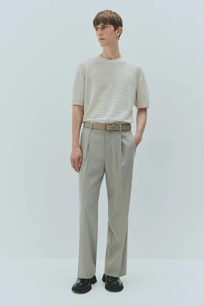 H&M Regular Fit Fine-knit T-shirt