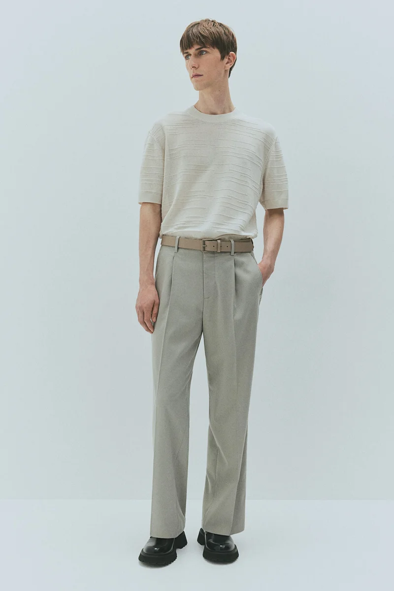 H&M Regular Fit Fine-knit T-shirt