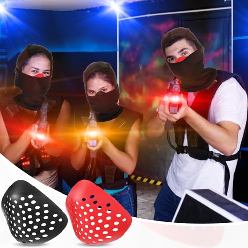 Sratte 2 Pcs 3D Mask Silicone Face Shaping Shell Inner Bracket Mask Cosplay Props Adult Inner Face Cover Costume(Red, Black) - Image 5