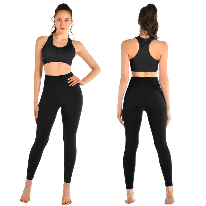 Fawarior High Waisted Leggings for Women, Buttery Soft Workout Yoga Leggings Navy Blue SM - Image 2